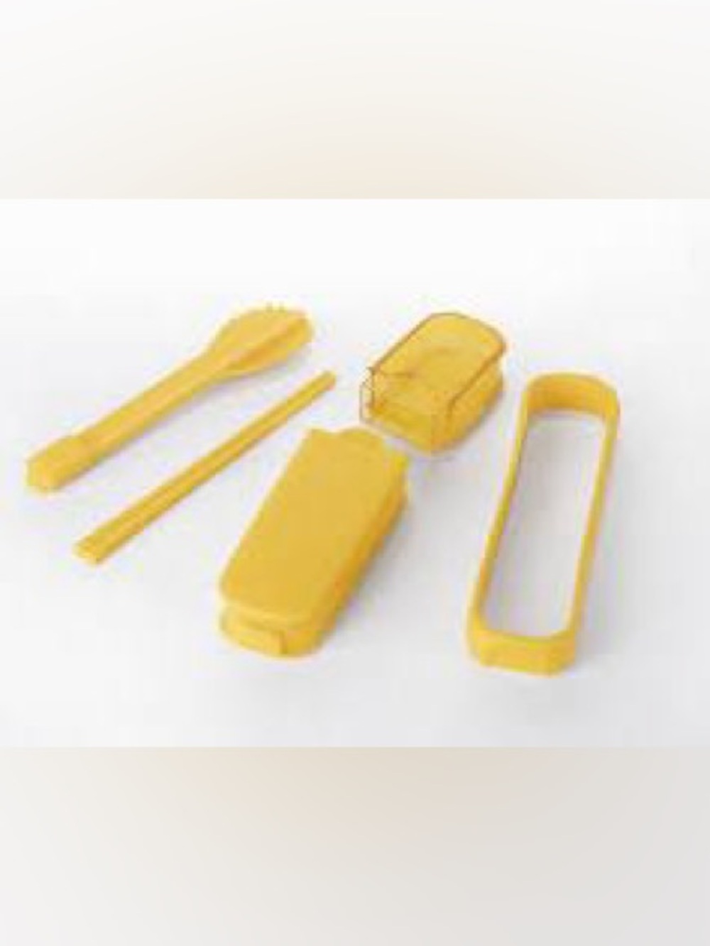Yellow beanto Togo cutlery set with slim case